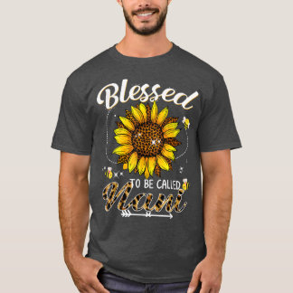 T-shirt Béni D'Être Appelé Nani Funny Leopard Tournesol 