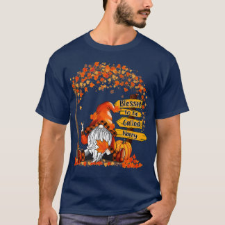 T-shirt Béni D'Être Appelé Nanny Gnome Automne Merci