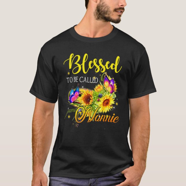 T-shirt Béni d'être appelé Nonnie Sunflower Fête des mères (Devant)