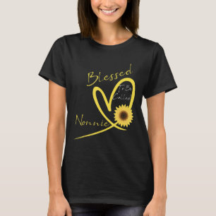 T-shirt Béni D'Être Appelé Nonnie Sunflower Heart