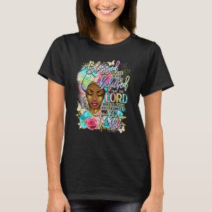 T-shirt Béni Est Celle Qui A Croi Afro Girl Religiou