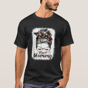 T-shirt Béni Maman Messy Bun Femmes Joyeuses Pâques, Mère