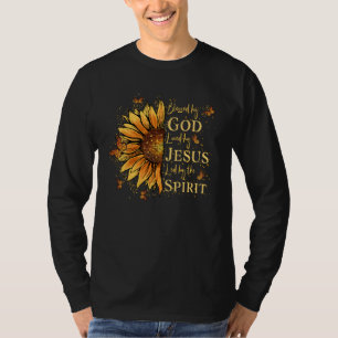 T-shirt Béni par Dieu Aimé par Jésus Tournesol