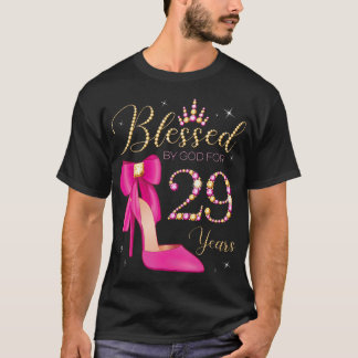 T-shirt Béni Par Dieu Pour 29 Ans 29E Anniversaire