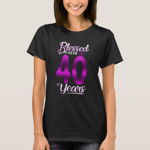 T-shirt Béni par Dieu pour 40 ans 40e anniversaire Corbeau