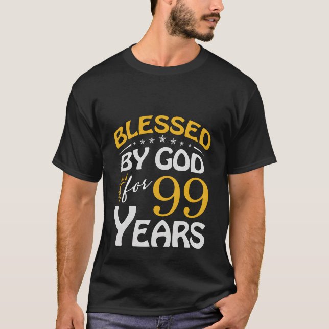 T-shirt Béni Par Dieu Pour 99 Heureux 99E (Devant)