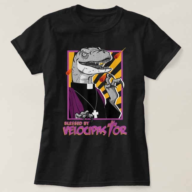 T-shirt Béni Par Velocipastor, Prêtre De La Paroisse Cool  (Design devant)