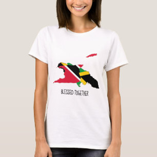 T-shirt Béni   TRINIDAD FLAG   JAMAICA FLAG   Patriotique