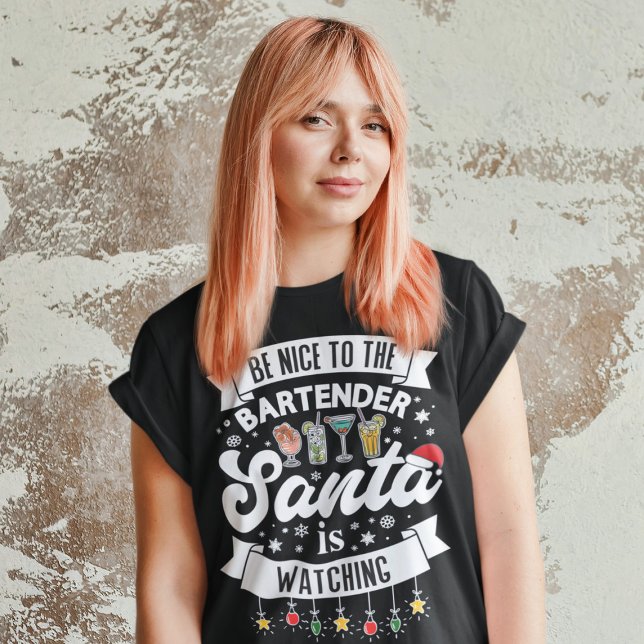 T-shirt Benice to the barber Santa is watching fun T-S (Créateur téléchargé)
