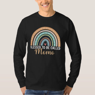 T-shirt Bénie d'être appelée Momo arc-en-ciel Fête des mèr