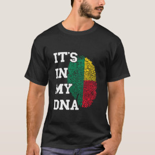 T-shirt Bénin Empreinte digitale Drapeau béninois C'est da