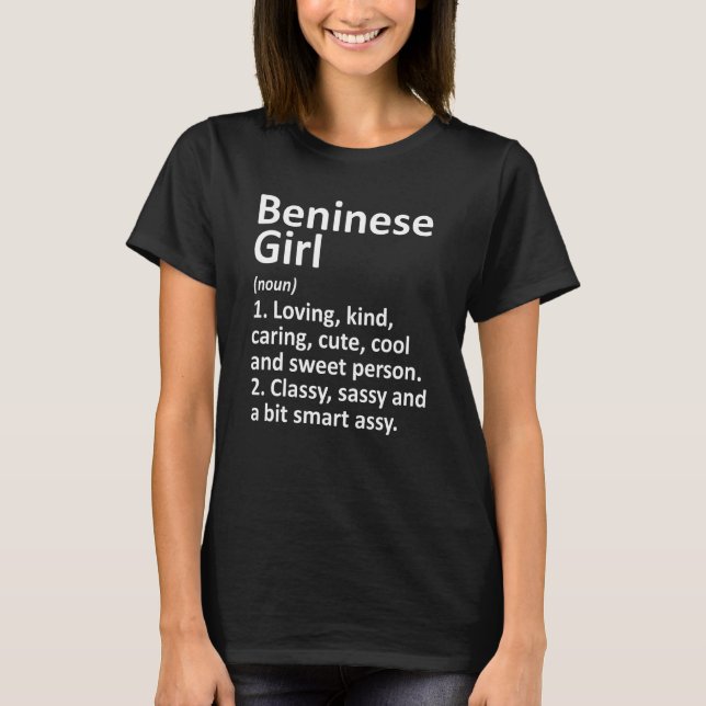 T-shirt Beninese Girl Bénin Funny Country Home Racines Des (Devant)
