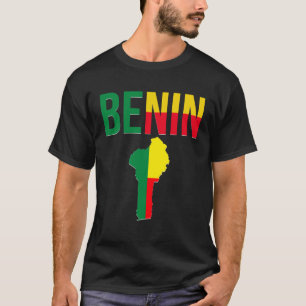 T-shirt Béninois Bénin Carte du pays Drapeau