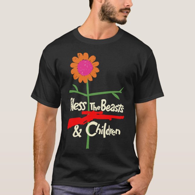 T-shirt Bénir les bêtes et les enfants TITRE T-Sh essentie (Devant)