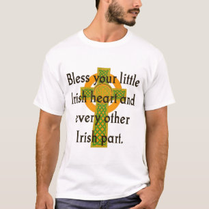 T-shirt Bénissez votre petit coeur irlandais - Citation ir