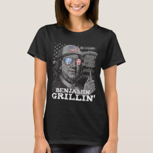 T-shirt Benjamin Griller Ben Franklin 4 juillet États-Unis