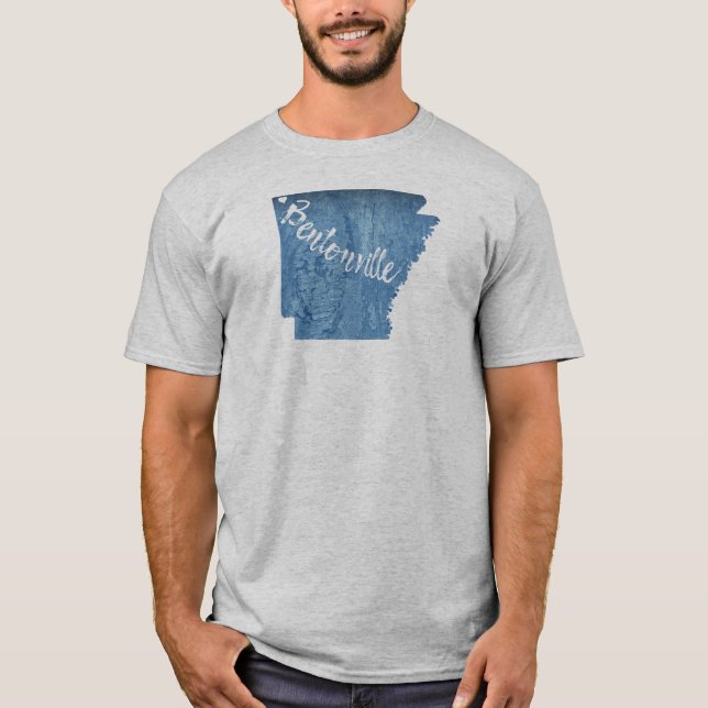 T-shirt Bentonville Arkansas Grain de bois (Devant)