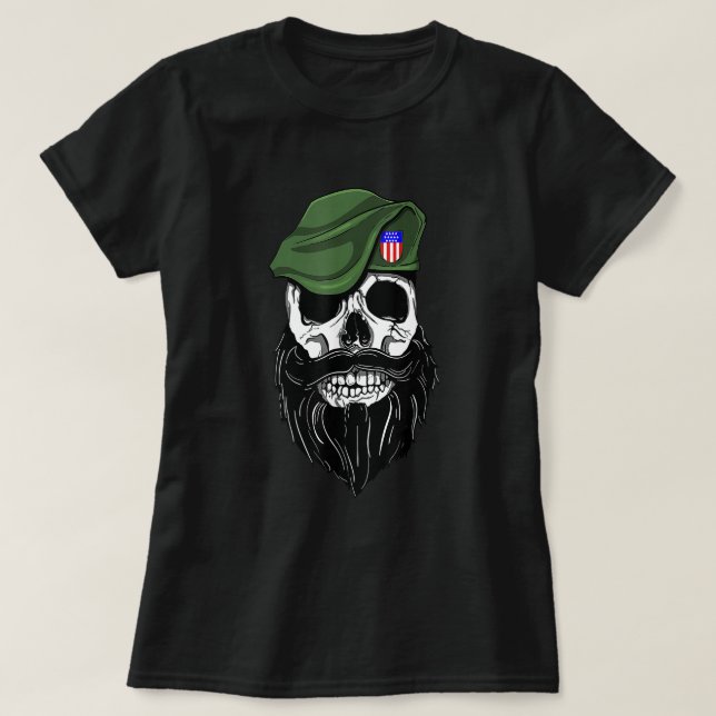 T-shirt Béret vert d'origine Fiers Forces spéciales de l'A (Design devant)