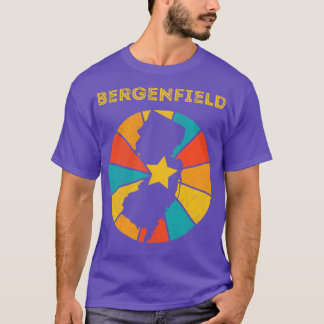 T-shirt Bergenfield New Jersey Vintage Souvenir désorganis