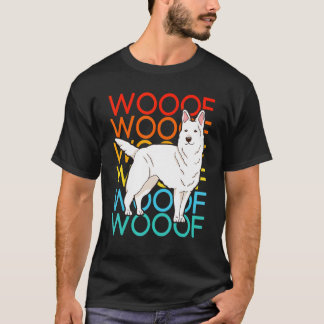 T-shirt Berger Allemand Blanc Vintage