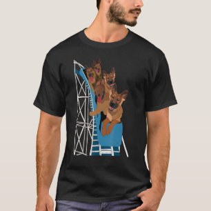 T-shirt Berger Allemand Chien Montagnes Russes