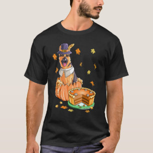T-shirt Berger allemand Citrouille d'Halloween Thanksgivin