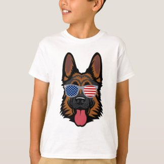 T-shirt berger allemand Cool patriote américain - Enfants