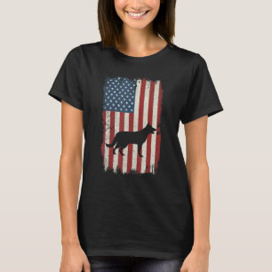 T-shirt Berger Allemand Drapeau Américain Chien Usa Chien 