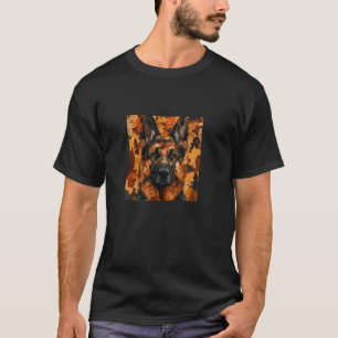 T-shirt Berger Allemand Feuilles Graphique Camouflage