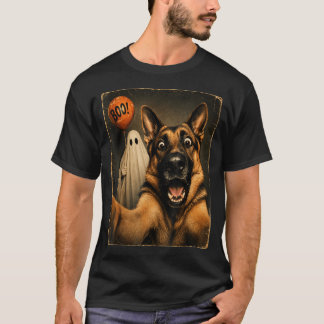 T-shirt Berger Allemand Halloween Fantôme Selfie Boo Chien