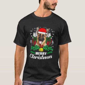 T-shirt Berger allemand Joyeux Noël Amoureux des chiens ca