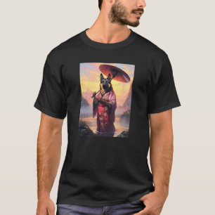 T-shirt Berger Allemand Kimono Chien Drôle Geisha