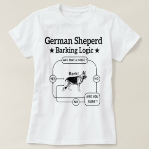 T-shirt Berger allemand logique d'écorce Drôle chien Sarca