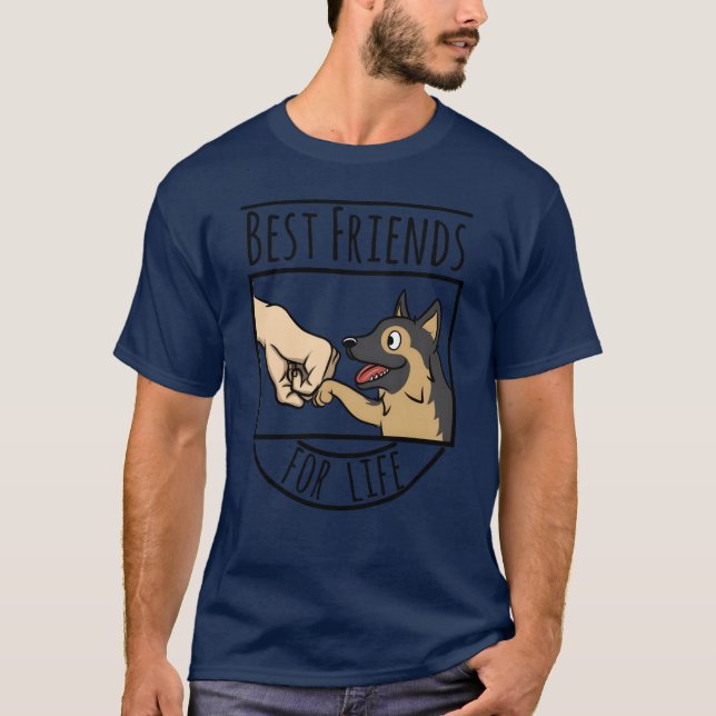 T-shirt Berger Allemand Meilleurs Amis Pour La Vie ami (Devant)