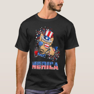 T-shirt Berger Allemand Merica Feu d'Artifice 4 Juillet Ho