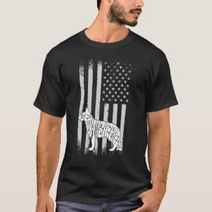 T-shirt Berger allemand patriotique drapeau américain