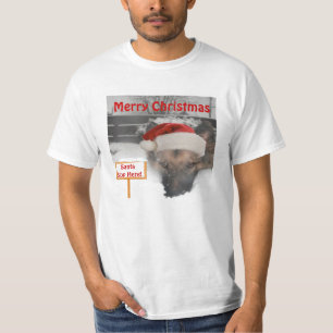 T-Shirt Berger Allemand Père Noël Stop Here Sign