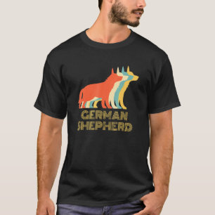 T-shirt Berger Allemand Race Chien Revêtement Vintage Silh