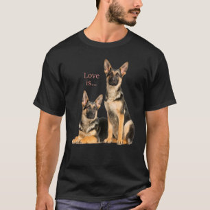 T-shirt Berger allemand Shepard Chien Maman Papa Aime Anim