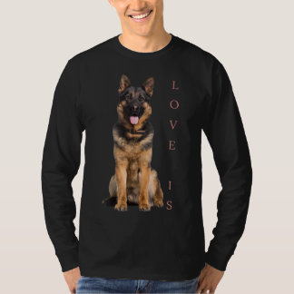 T-shirt Berger allemand Shepard Chien Maman Papa Aimer Ani