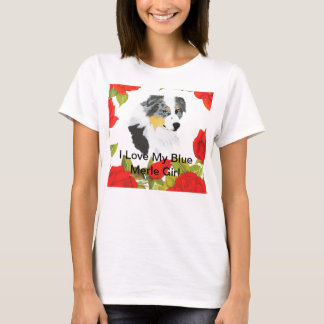T-shirt Berger australien - amour d'I ma fille bleue de