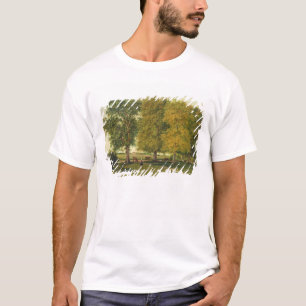T-shirt Berger avec des bétail sous les arbres automnaux