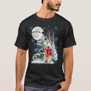 T-shirt Berger Blanc Suisse sous la neige au clair de lune