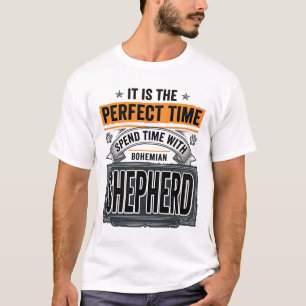 T-shirt Berger bohémien typographie amateur de chien vinta