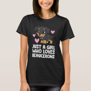 T-shirt Berger De Beauce Chien Fille Juste Une Fille Qui A