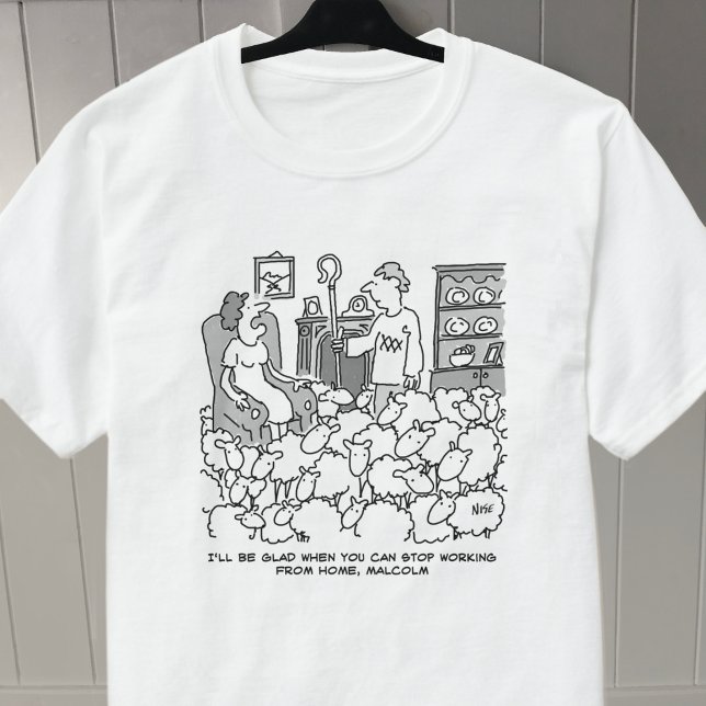 T-shirt Berger Travaille de chez lui avec son mouton (Créateur téléchargé)