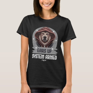 T-shirt Bergers allemands Système d'oreilles levées Armé