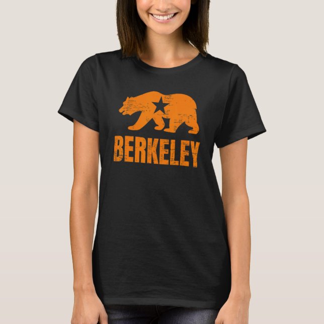 T-shirt Berkeley California Republic Bear Distressed Vinta (Devant)