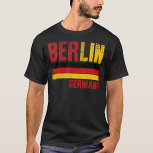 T-shirt Berlin Allemagne Drapeau Ville Français Hommes Fem