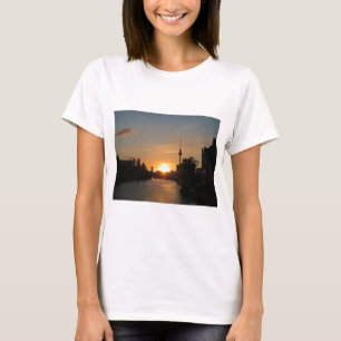 T-shirt Berlin Allemagne Skyline Night Carte Postale Ferns